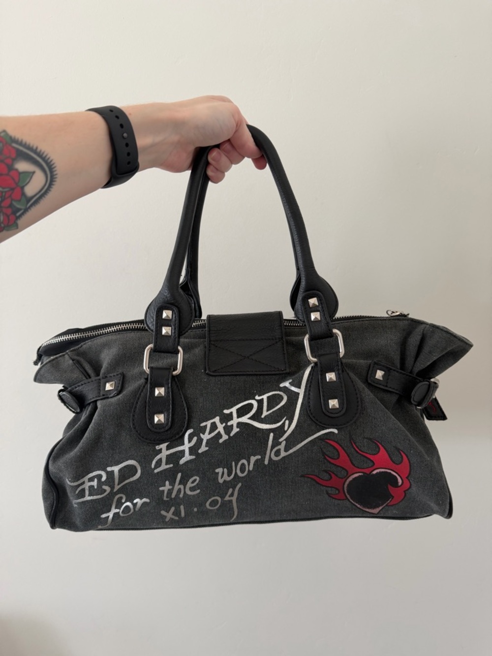 Authentic Vintage Y2K Ed Hardy “Love Kills Slowly” Bag - Picture 2 of 13